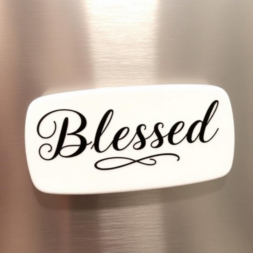 Blessed Script Magnet