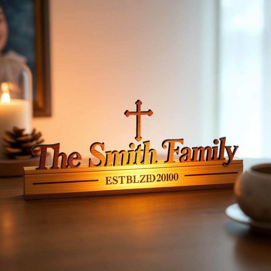 Personalised Family Nameplate